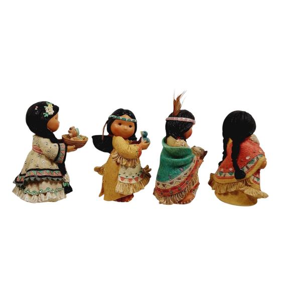 Vtg Friends Of The Feather Figurines Enesco Lot Little Bird Hen Wolf Cares 90's - Picture 4 of 13